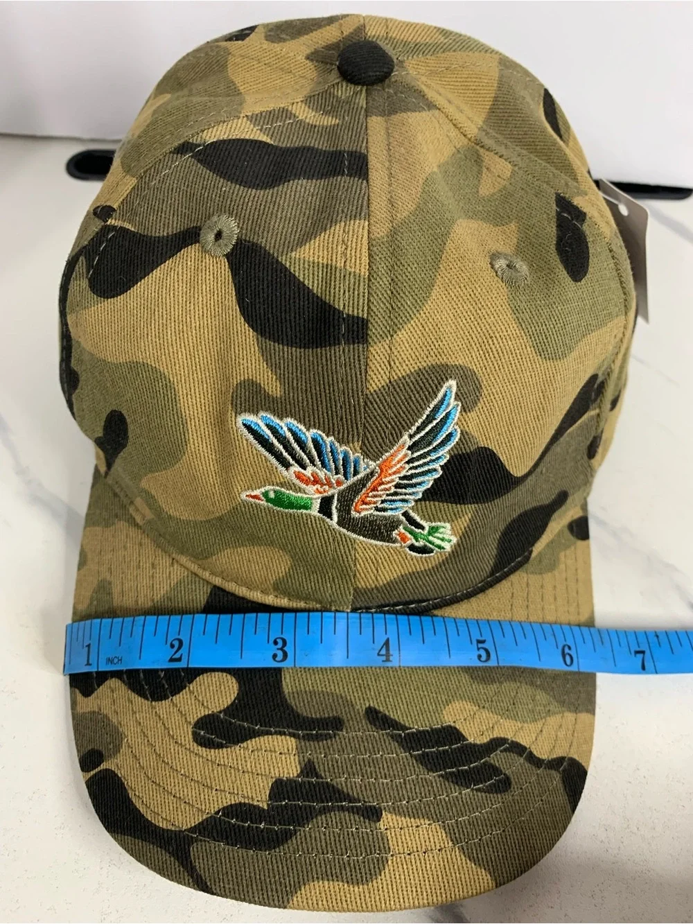 Camo little Kideauxs Baseball Hat with Embroidered Flying Duck